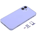 Back Housing Cover with SIM Card Tray & Side Keys & Camera Lens for iPhone 12 mini(Purple)