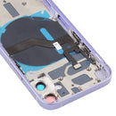 Battery Back Cover (with Side Keys & Card Tray & Power + Volume Flex Cable & Wireless Charging Module) for iPhone 12 Mini(Purple)