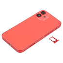 Battery Back Cover (with Side Keys & Card Tray & Power + Volume Flex Cable & Wireless Charging Module) for iPhone 12 Mini(Red)