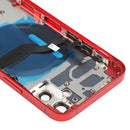 Battery Back Cover (with Side Keys & Card Tray & Power + Volume Flex Cable & Wireless Charging Module) for iPhone 12 Mini(Red)