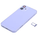 Battery Back Cover Assembly (with Side Keys & Loud Speaker & Motor & Camera Lens & Card Tray & Power Button + Volume Button + Charging Port & Wireless Charging Module) for iPhone 12 Mini(Purple)