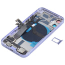 Battery Back Cover Assembly (with Side Keys & Loud Speaker & Motor & Camera Lens & Card Tray & Power Button + Volume Button + Charging Port & Wireless Charging Module) for iPhone 12 Mini(Purple)