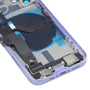 Battery Back Cover Assembly (with Side Keys & Loud Speaker & Motor & Camera Lens & Card Tray & Power Button + Volume Button + Charging Port & Wireless Charging Module) for iPhone 12 Mini(Purple)
