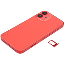 Battery Back Cover Assembly (with Side Keys & Loud Speaker & Motor & Camera Lens & Card Tray & Power Button + Volume Button + Charging Port & Wireless Charging Module) for iPhone 12 Mini(Red)