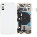 Battery Back Cover Assembly (with Side Keys & Loud Speaker & Motor & Camera Lens & Card Tray & Power Button + Volume Button + Charging Port & Wireless Charging Module) for iPhone 12 Mini(White)