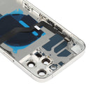 Battery Back Cover (with Side Keys & Card Tray & Power + Volume Flex Cable & Wireless Charging Module) for iPhone 12 Pro Max(White)