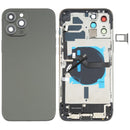 Battery Back Cover Assembly (with Side Keys & Loud Speaker & Motor & Camera Lens & Card Tray & Power Button + Volume Button + Charging Port & Wireless Charging Module) for iPhone 12 Pro Max(Black)