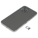 Battery Back Cover Assembly (with Side Keys & Loud Speaker & Motor & Camera Lens & Card Tray & Power Button + Volume Button + Charging Port & Wireless Charging Module) for iPhone 12 Pro Max(Black)