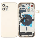 Battery Back Cover Assembly (with Side Keys & Loud Speaker & Motor & Camera Lens & Card Tray & Power Button + Volume Button + Charging Port & Wireless Charging Module) for iPhone 12 Pro Max(Gold)