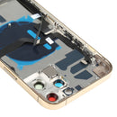 Battery Back Cover Assembly (with Side Keys & Loud Speaker & Motor & Camera Lens & Card Tray & Power Button + Volume Button + Charging Port & Wireless Charging Module) for iPhone 12 Pro Max(Gold)