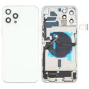 Battery Back Cover Assembly (with Side Keys & Loud Speaker & Motor & Camera Lens & Card Tray & Power Button + Volume Button + Charging Port & Wireless Charging Module) for iPhone 12 Pro Max(White)