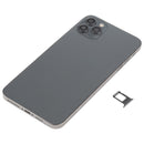 Back Housing Cover with Appearance Imitation of iP12 Pro Max for iPhone XS Max (with SIM Card Tray & Side Keys & Power + Volume Flex Cable & Wireless Charging Module & Charging Port Flex Cable & Vibrating Motor & Loudspeaker)(Black)