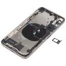 Back Housing Cover with Appearance Imitation of iP12 Pro Max for iPhone XS Max (with SIM Card Tray & Side Keys & Power + Volume Flex Cable & Wireless Charging Module & Charging Port Flex Cable & Vibrating Motor & Loudspeaker)(Black)