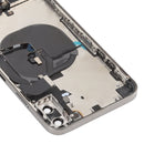 Back Housing Cover with Appearance Imitation of iP12 Pro Max for iPhone XS Max (with SIM Card Tray & Side Keys & Power + Volume Flex Cable & Wireless Charging Module & Charging Port Flex Cable & Vibrating Motor & Loudspeaker)(Black)