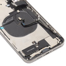 Back Housing Cover with Appearance Imitation of iP12 Pro Max for iPhone XS Max (with SIM Card Tray & Side Keys & Power + Volume Flex Cable & Wireless Charging Module & Charging Port Flex Cable & Vibrating Motor & Loudspeaker)(Black)