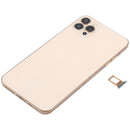 Back Housing Cover with Appearance Imitation of iP12 Pro Max for iPhone XS Max (with SIM Card Tray & Side Keys & Power + Volume Flex Cable & Wireless Charging Module & Charging Port Flex Cable & Vibrating Motor & Loudspeaker)(Gold)