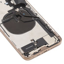 Back Housing Cover with Appearance Imitation of iP12 Pro Max for iPhone XS Max (with SIM Card Tray & Side Keys & Power + Volume Flex Cable & Wireless Charging Module & Charging Port Flex Cable & Vibrating Motor & Loudspeaker)(Gold)