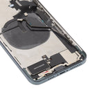 Back Housing Cover with Appearance Imitation of iP12 Pro Max for iPhone XS Max (with SIM Card Tray & Side Keys & Power + Volume Flex Cable & Wireless Charging Module & Charging Port Flex Cable & Vibrating Motor & Loudspeaker)(Blue)