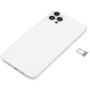 Back Housing Cover with Appearance Imitation of iP12 Pro Max for iPhone XS Max (with SIM Card Tray & Side Keys & Power + Volume Flex Cable & Wireless Charging Module & Charging Port Flex Cable & Vibrating Motor & Loudspeaker)(White)