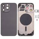 Back Housing Cover with SIM Card Tray & Side Keys & Camera Lens for iPhone 13 Pro(Black)