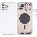 Back Housing Cover with SIM Card Tray & Side Keys & Camera Lens for iPhone 13 Pro Max(White)