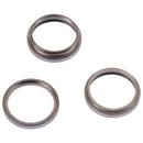 For iPhone 14 Pro 3PCS Rear Camera Glass Lens Metal Outside Protector Hoop Ring (Deep Purple)