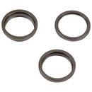 For iPhone 14 Pro Max 3PCS Rear Camera Glass Lens Metal Outside Protector Hoop Ring (Black)