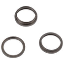 For iPhone 14 Pro Max 3PCS Rear Camera Glass Lens Metal Outside Protector Hoop Ring (Black)