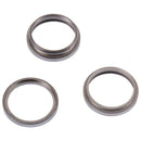 For iPhone 14 Pro Max 3PCS Rear Camera Glass Lens Metal Outside Protector Hoop Ring (Grey)