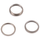 For iPhone 14 Pro Max 3PCS Rear Camera Glass Lens Metal Outside Protector Hoop Ring (Gold)
