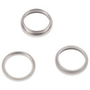 For iPhone 14 Pro Max 3PCS Rear Camera Glass Lens Metal Outside Protector Hoop Ring (Silver)