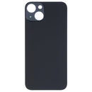 For iPhone 14 Plus Easy Replacement Big Camera Hole Glass Back Battery Cover(Black)