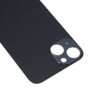 For iPhone 14 Plus Easy Replacement Big Camera Hole Glass Back Battery Cover(Black)