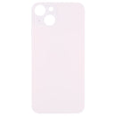 For iPhone 14 Plus Easy Replacement Big Camera Hole Glass Back Battery Cover(Pink)