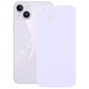 For iPhone 14 Plus Easy Replacement Big Camera Hole Glass Back Battery Cover(Purple)