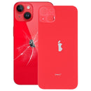 For iPhone 14 Plus Easy Replacement Big Camera Hole Glass Back Battery Cover(Red)