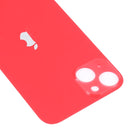 For iPhone 14 Plus Easy Replacement Big Camera Hole Glass Back Battery Cover(Red)