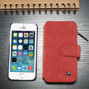 CaseMe for iPhone SE & 5s & 5 Multifunctional Leather Billfold with Detachable Magnetic PC Protective Case & 13 Card Slots & 1 Photo Frames & 1 Zipper Wallet & 2 Magnetic Clasps & Holder(Red)