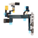 Power Button & Flashlight & Volume Button & Mute Switch Flex Cable with Brackets for iPhone 5s