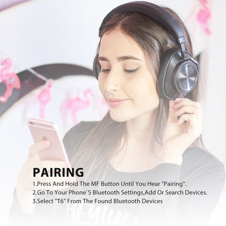 Bluedio T6 Bluetooth Version 5.0 Headset Bluetooth Headset(Yellow)
