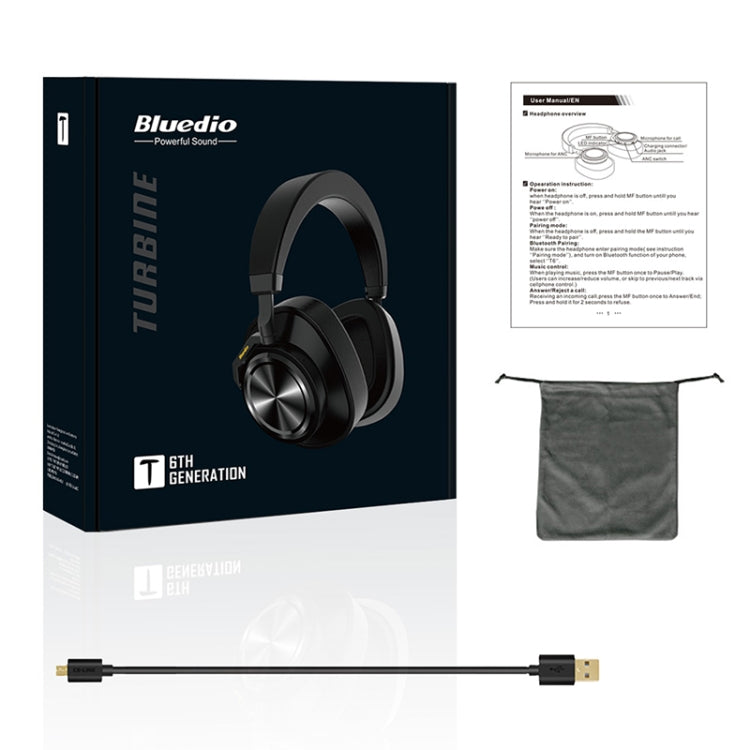 Bluedio T6 Bluetooth Version 5.0 Headset Bluetooth Headset(Yellow)
