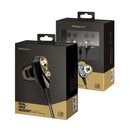 C-65 Wired Earbuds Headphones Dual Driver In-Ear 3.5mm Wired Stereo Earphones with Mic(Black)