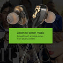 C-65 Wired Earbuds Headphones Dual Driver In-Ear 3.5mm Wired Stereo Earphones with Mic(Black)