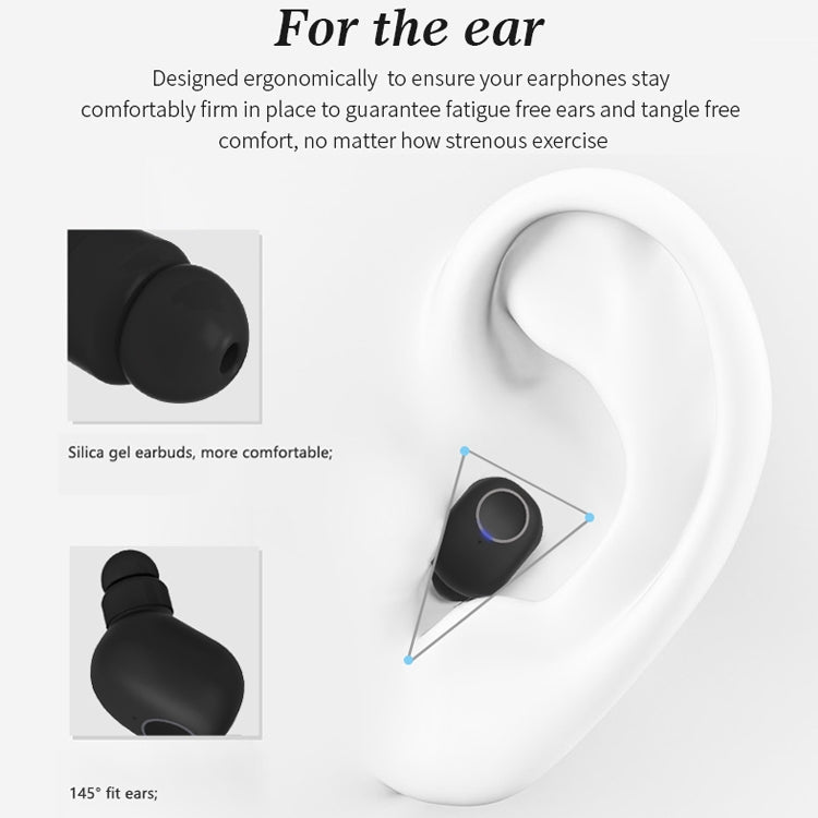 Q1 TWS Bluetooth 5.0 Binaural Stereo Wireless Sports Bluetooth Earphone(Black)