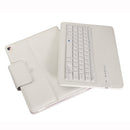 IP09 For iPad 10.2 inch Litchi Texture Detachable ABS Bluetooth Keyboard Leather Tablet Case with Stand Function (White)