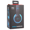 P47 Foldable Wireless Bluetooth Headphone with 3.5mm Audio Jack, Support MP3 / FM / Call(Blue)