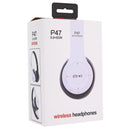 P47 Foldable Wireless Bluetooth Headphone with 3.5mm Audio Jack, Support MP3 / FM / Call(White)