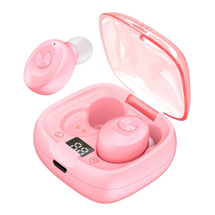 XG-8 TWS Digital Display Touch Bluetooth Earphone with Magnetic Charging Box(Pink)