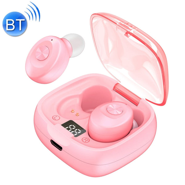 XG-8 TWS Digital Display Touch Bluetooth Earphone with Magnetic Charging Box(Pink)