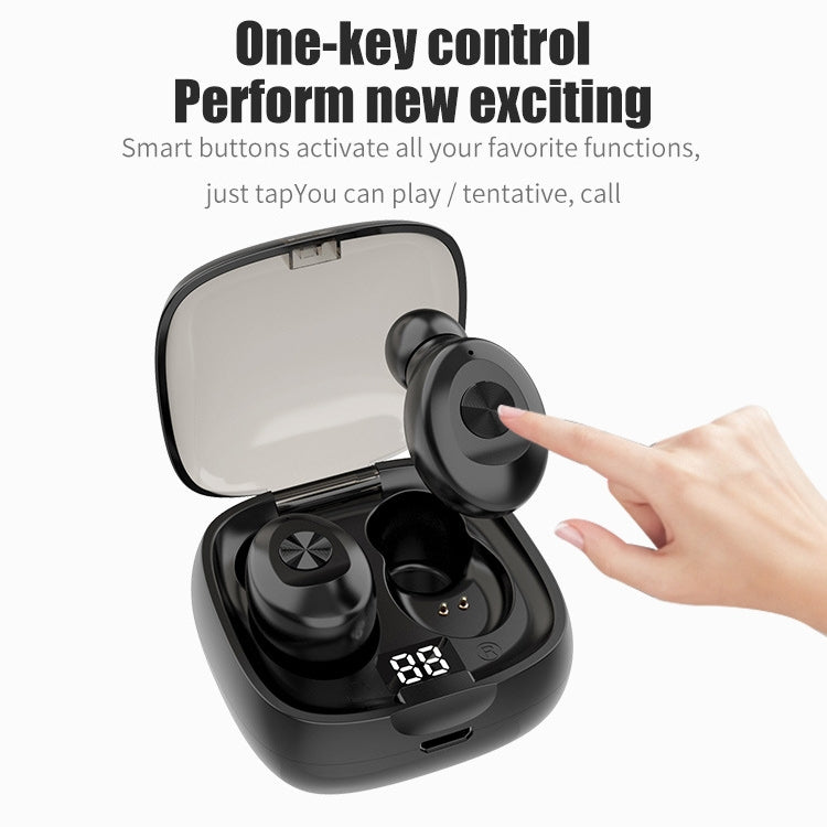 XG-8 TWS Digital Display Touch Bluetooth Earphone with Magnetic Charging Box(Blue)